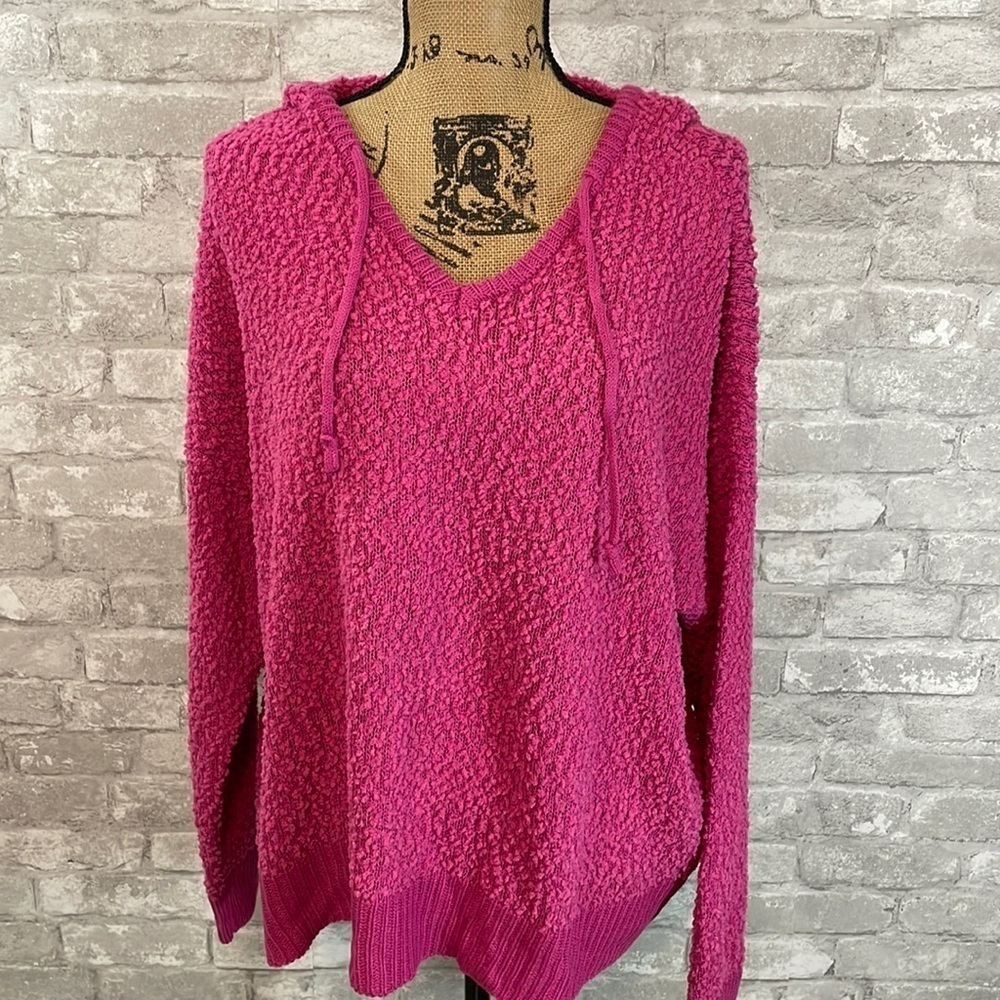 Maurices Solid Hooded Pullover Sweater